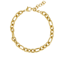 Gouden Damesarmband met Ronde en Ovale Schakels - Stainless Steel