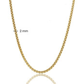 Luxe Gouden Box ketting 470mm - Elegant Sieraad