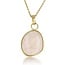My Bendel Gouden Ketting met Rose Quartz Hanger - Unieke Edelsteen