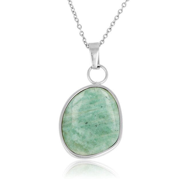 Zilveren Ketting met Amazonite Hanger - Unieke Edelsteen
