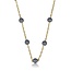 My Bendel Gouden Schakelketting met Zwarte Parels - Fijn Design