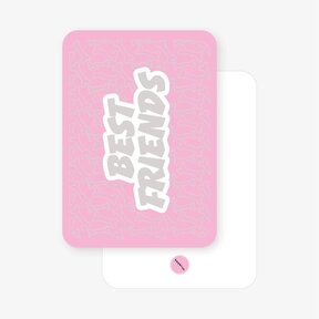 SAARTJE Ansichtkaart Best Friends – Roze