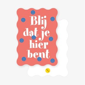 SAARTJE Ansichtkaart Blij Dat Je Hier Bent