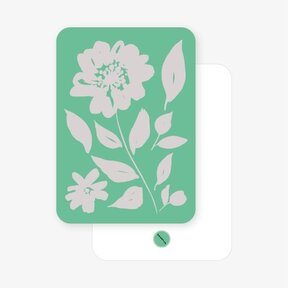 SAARTJE Ansichtkaart Bloemen Mintgroen