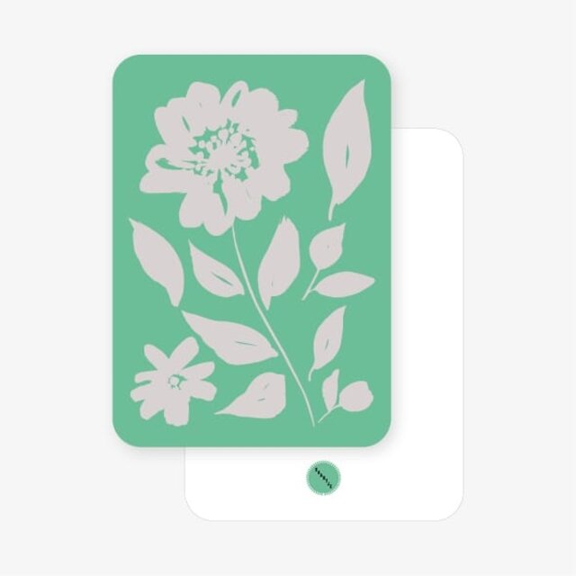SAARTJE Ansichtkaart Bloemen Mintgroen