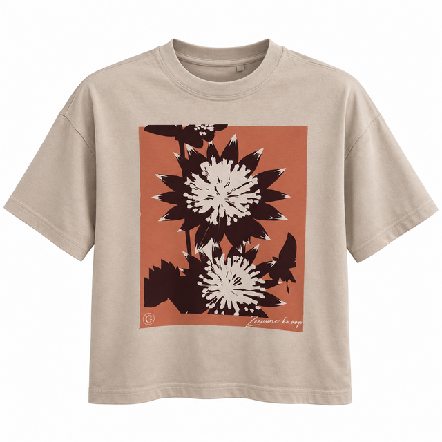 Goodies Label Zeeuws Knoopje Bloem Boxy T-Shirt