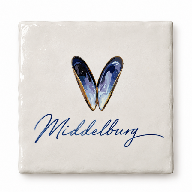 Goodies Label Tegeltje Middelburg Mossel – 10 x 10 cm
