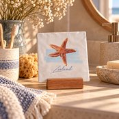 Goodies Label Tegeltje Zeeland Zeester – 10 x 10 cm