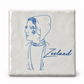 Goodies Label Tegeltje Zeeland Zeeuwse Boerin – 10 x 10 cm
