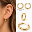 Goodies Label Goodies Label Basic Hoops 12 mm Goudkleurig Stainless Steel