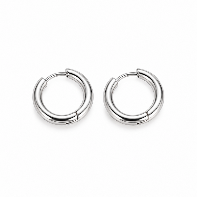 Goodies Label Basic Hoops Zilverkleurig Stainless Steel – 8 mm