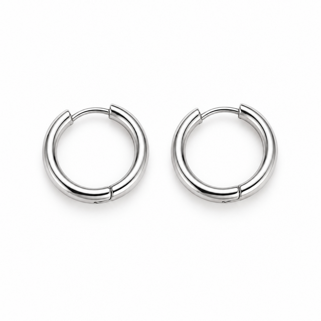Goodies Label Basic Hoops Zilverkleurig Stainless Steel – 10 mm