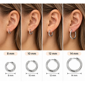 Goodies Label Basic Hoops Zilverkleurig Stainless Steel – 10 mm