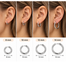 Goodies Label Basic Hoops Zilverkleurig Stainless Steel – 12 mm