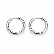Goodies Label Basic Hoops14 mm Zilverkleurig Stainless Steel