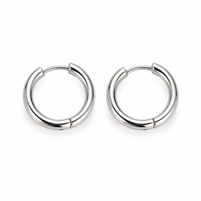 Goodies Label Basic Hoops14 mm Zilverkleurig Stainless Steel