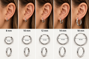 Goodies Label Basic Hoops 18 mm Zilverkleurig Stainless Steel