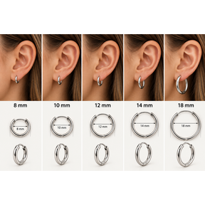 Goodies Label Basic Hoops 18 mm Zilverkleurig Stainless Steel