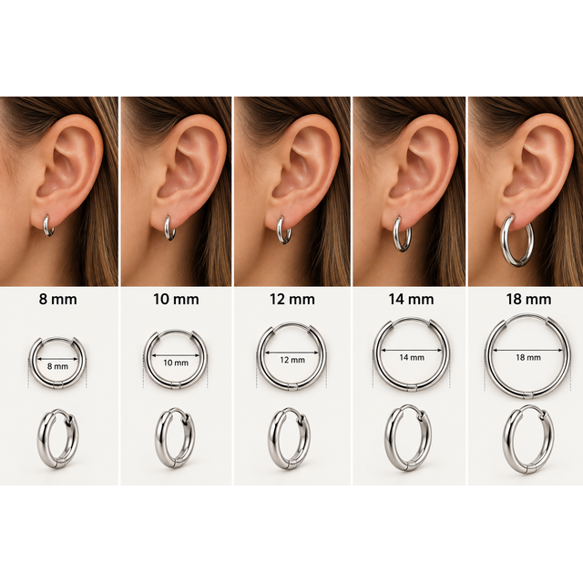 Goodies Label Basic Hoops 18 mm Zilverkleurig Stainless Steel