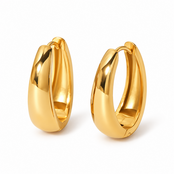 Goodies Label Bold Curve Hoops Goudkleurig – 23 mm