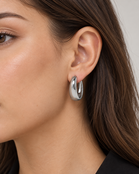 Goodies Label Bold Curve Hoops Zilverkleurig – 23 mm