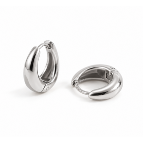 Goodies Label Mini Bold Curve Hoops Zilverkleurig – 13,5 mm