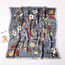 Goodies Label Goodies Label Satin Silk Sjaaltje Blue Garden Floral – 70 x 70 cm