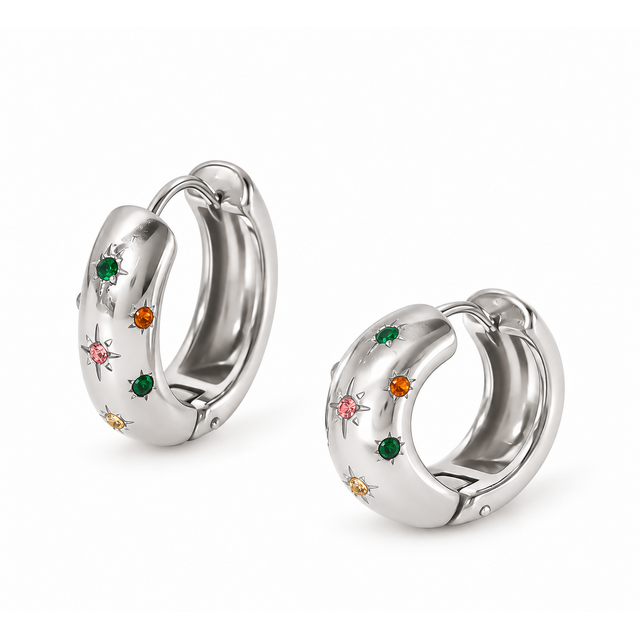 Goodies Label Cosmic Spark Hoops Zilverkleurig – 20 mm