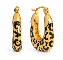 Goodies Label Leopard Chunky Hoops Goudkleurig – 26,5 mm