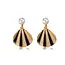 Goodies Label Goodies Label Shell Pearl Oorbellen Goudkleurig – Zwart/Creme