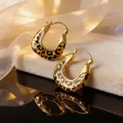 Goodies Label Leopard Chunky Hoops Goudkleurig – 26,5 mm