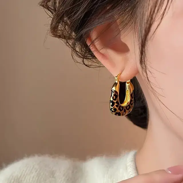 Goodies Label Leopard Chunky Hoops Goudkleurig – 26,5 mm