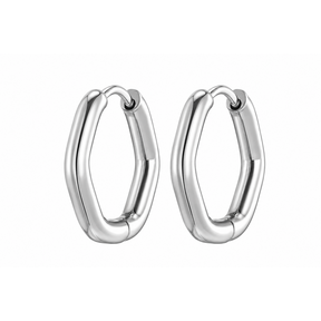 Goodies Label Oval Hoops Zilverkleurig Stainless Steel – 19,5 mm