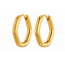 Goodies Label Oval Hoops Goudkleurig Stainless Steel – 19,5 mm