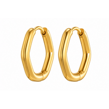 Goodies Label Oval Hoops Goudkleurig Stainless Steel – 19,5 mm