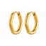 Goodies Label Goodies Label Oval Hoops Goudkleurig Stainless Steel – 19,5 mm