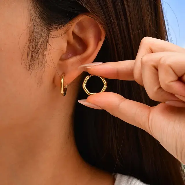 Goodies Label Oval Hoops Goudkleurig Stainless Steel – 19,5 mm
