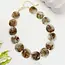 Goodies Label Goodies Label Marbled Disc Ketting Bruin Crème – 40 + 7 cm