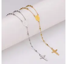 Goodies Label Rosary Cross Ketting Stainless Steel – Goud of Zilver