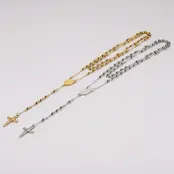 Goodies Label Rosary Cross Ketting Stainless Steel – Goud of Zilver