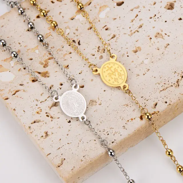 Goodies Label Rosary Cross Ketting Stainless Steel – Goud of Zilver