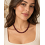 Goodies Label Goodies Label Natuursteen Kralenketting Burgundy – 18K PVD