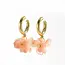Goodies Label Goodies Label Resin Flower Hoops Peach Pink Goudkleurig