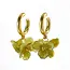 Goodies Label Goodies Label Resin Flower Hoops Olijfgroen Goudkleurig