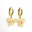 Goodies Label Goodies Label Resin Flower Hoops Crème Goudkleurig