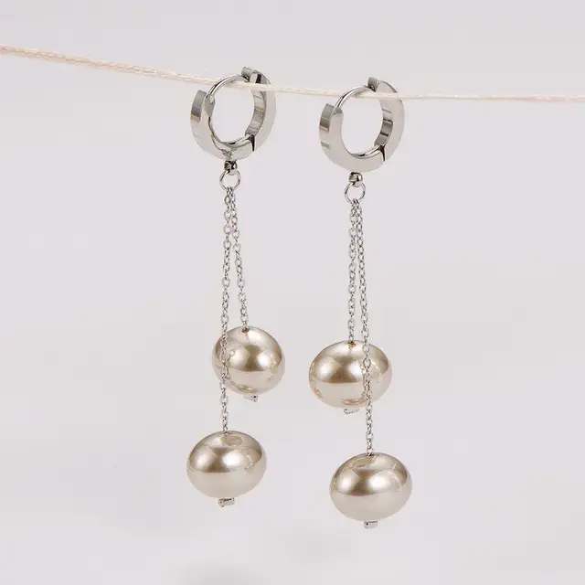 Goodies Label Pearl Drop Hoops – Goud of Zilver