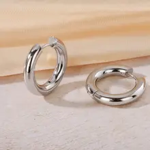 Goodies Label Chunky Hoops Zilverkleurig Titanium Steel – 14 mm