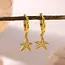 Goodies Label Goodies Label Sparkle Starfish Hoops Goudkleurig – Stainless Steel