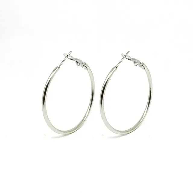 Goodies Label XL Hoops 70 mm Zilverkleurig – Stainless Steel