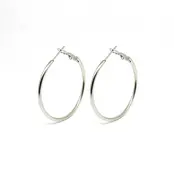Goodies Label Basic Hoops 50 mm Zilverkleurig – Stainless Steel